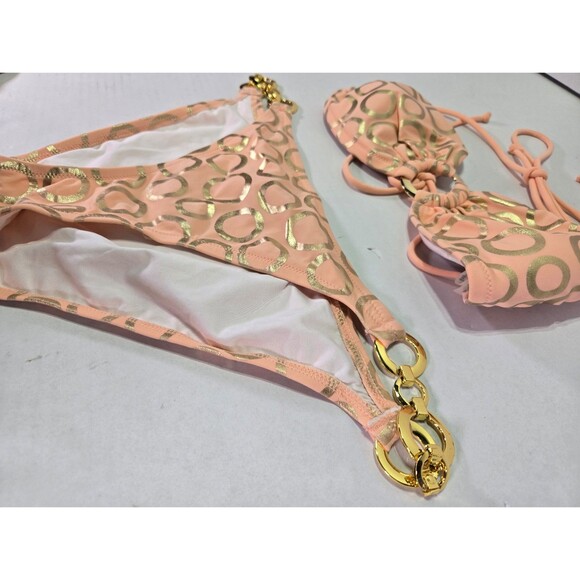 Victoria Secret Bikini Y2k Peach and Gold Chain - Picture 2 of 7